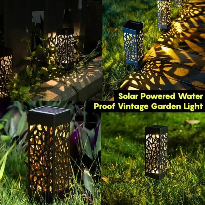 Soldriven Vattentät Vintage Trädgårdslampa